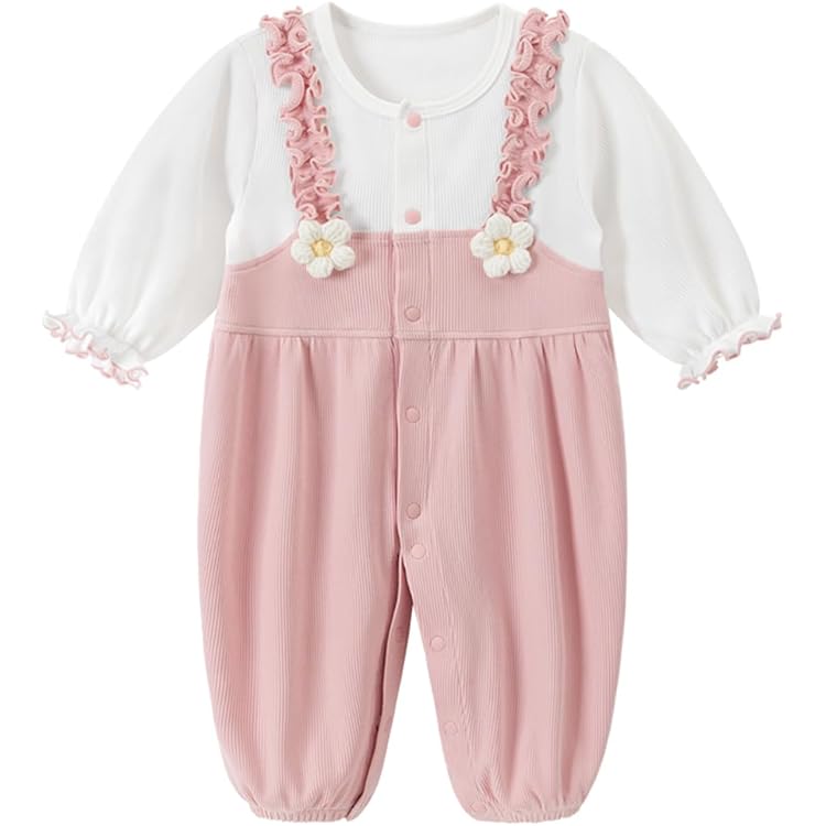 Minora - Baby gebreide dubbele set - broek en trui - konijnmodel - katoen, beige, 0-3 Maanden
