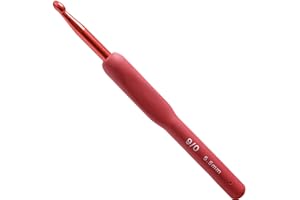 RUNFENG 1Pieza Ganchillos Crochet Ergonomicos de Silicona,Aguja de Ganchillo Ideal para Cualquier Tipo De PatróN E Hilado,Crochet Hook Set,Regalo para Mujeres,Kit de Agujas de Tejer Ganchillo Crochet-5.5 MM