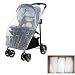 Mosquito Net Stroller, Safe Mesh White Bee Insect Bug Cover for Infants Baby
