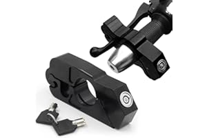XPJBKC Motorbike Lock, Anti Theft Grip Motorcycle Lock, Motorcycle Handlebar Lock, Front Brake and Clutch Motorbike Security Lock with Two Spacers, Motorcycle Throttle Lock for Moped Scooter Bike