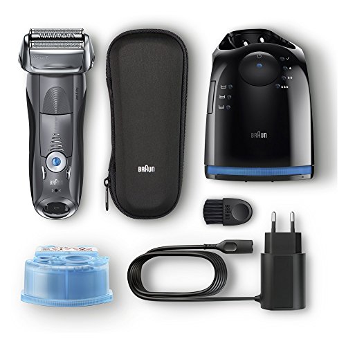 Braun Series 7 Elektrischer Rasierer 7865cc, mit Reinigungsstation Clean&Charge und Reise-Etui , grau - 4