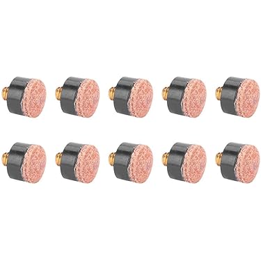 20 Pointes De Queue Billard à Visser 10mm - En Cuir, Avec Boîte De Rangement, Pour Snooker Et Billard