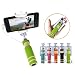 ARISIDH Premium Quality Selfie Stick Mini With AUX cable and Rubber Grip for Android, Apple and Windows Mobile Phones Available in Multicolors. RS.99.00
