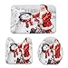 Produktbild happy event Christmas 3ST Fancy Santa Toilettensitzbezug und Teppich Badezimmer Set Weihnachtsdekor | 3pcs Christmas Suction Grip Bath Mat Bathroom Kitchen Carpet Doormats Decor