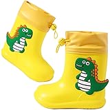Kids Wellies Toddler Cute Dinosaur Wellington Boots for Girls Boys Rain Boots Lightweight Waterproof Rubber Rain Shoes Outdoor
