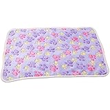 Chinget Haustier Katzen Hund Fleece Decke Klauenmuster Softe und Warme Tier Schlafdecke Matte (Lila)