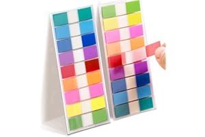 Okydoky 360 Stück Haftstreifen(9 Farben,44 x 11 mm) 2er Pack Eschreibbare Klebezettel Haftmarker, Textstreifen Page Marker, Haftnotizen Index Tabs für Seitenmarkierungm, Sticky Notes(2p.DE)