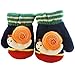Pandaren® baby boy girl infant super warm wool yarn knit mittens for kids 2-6 years (Snail) (Darkblue)