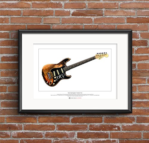 George Morgan Illustration Stevie Ray Vaughan's Stratocaster Number One Ltd Edition Fine Art Print A3 size