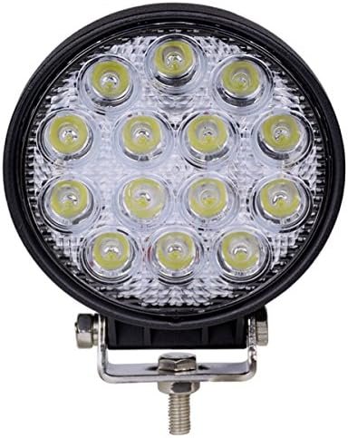 Automotive lighting 42W LED Work Light 4 Inch Round Construction Vehicle Spotlight Forklift Mechanical Inspection Light (Color : Floodlight 60°)