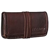 Tabaktasche Leder Ebenholz Braun Stilord "Flavio"