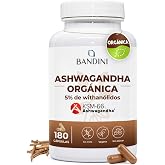 Organic Ashwagandha KSM-66&reg; Extra Strong - 180 Capsules for 6 Months - | Withania Somnifera Organic Powder, 5% Witanolides -