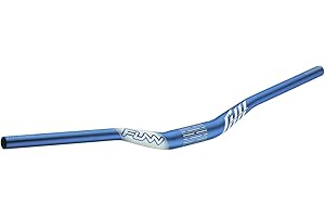 Funn Manillar de Bicicleta de Montaña Full On con Abrazadera de Barra de 35mm y Ancho de 785mm, Manillar de MTB (Azul, Elevación de 30mm)