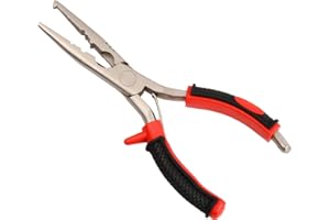 Wisebom Fishing Multi-Angelzange, Edelstahl Hakenlöser Angeln Zange Spaltringzange Schnurschneider, Angelschere Sprengring-Zange Angelzubehör