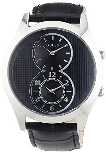 Guess Herren-Armbanduhr XL Analog Quarz Leder W0376G1 Guess Herren-Armbanduhr XL Analog Quarz Leder W0376G1