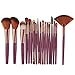 Produktbild Makeup Pinsel Set 18PCS Professionelles Schminkpinsel Kosmeti Lidschatten Gesichtspinsel Eyeliner Kosmetik Brush Pinselset Ausgangsgebrauch mit Aufbewahrungstasche Btruely Erröten Kosmetische Concealer Bürsten Schmink Pinselset (Lila)
