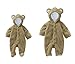 Womdee Baby Toddler Winter Fleece Romper Playsuits Onesies (Khaki,80/6-9M) With Womdee Accessory