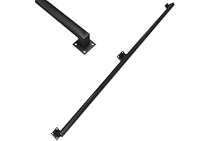 JUNVSTOR Pasamanos de escaleras cuadradas negras, 1m 1,5m 2m 3m 4m 4,5m 5m 6m Escalera Barandilla Escaleras de pared Pasamanos para interiores Escalones al aire libre Pasillo Barra de soporte de seguridad ( Si