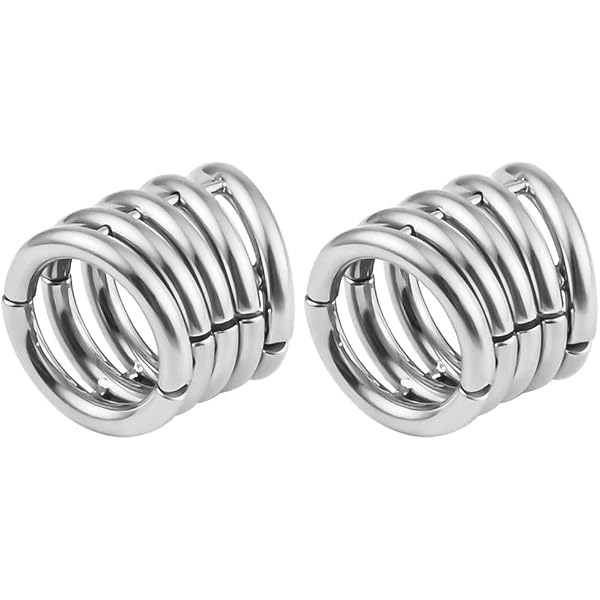 ERKUOO 2 Paia Di Pesi Per Orecchini In Acciaio Chirurgico 316L – Tunnel 8mm Per Piercing Allungati, Gioielli Eleganti E Ipoallergenici Per Donna E Uomo