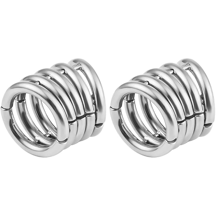 Vankula Écarteurs Oreilles Double Évasé Spirale – Acier Inox 316L 8mm à 16mm, Noir/Or/Argent, Plug Tunnel Piercing
