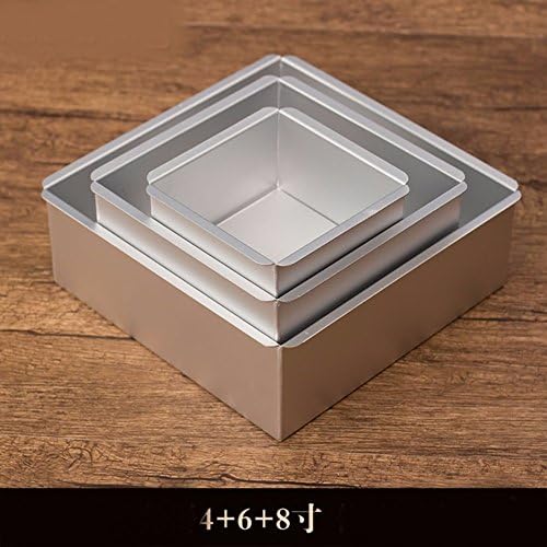 QPSSP Square Bottom Mold Baking Cake Mold 6-8 Inch Chiffon Cake Baking Anode Tools Oven,D