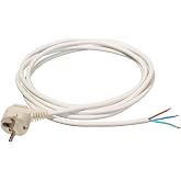 as Schwabe 70838 Connection Cable H05VV-F 3G1.5 2 m Angled Plug Protection with Cable 30 mm Connection Cable with Cable Tips