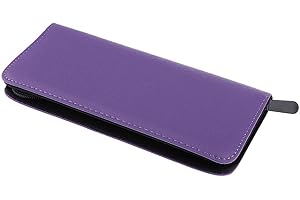 B BLESIYA Pro Hair Stylist Scissor Pouch Case for Hairdressers, Salon Tools Holster Bag, Soft Fabric Roll-Up Organiser - Purple, as described