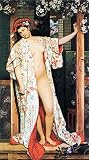 Das Museum Outlet – Eine Frau in Japan Bad von Tissot – Poster (61 x 45,7 cm)
