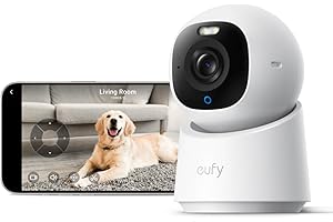 eufy Security Indoor Cam E30 4K UHD Indoor Security Camera, Latest Generation, Dog/Baby/Pet Camera, Colour Night Vision, Human/Pet Auto Tracking, 360° Surveillance, Works with Homekit