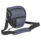 Viel Stauraum für DSLR, Bridge- und Systemkameras mit kleinerem Objektiv, Datenkabel, Akku, Speicherkarte und anderes Zubehör - ideal für Freizeit, Hobby und Beruf