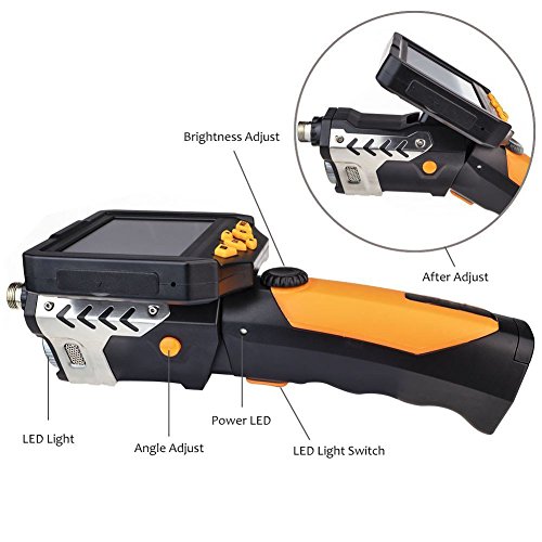 [Delgado Diámetro 5.5mm] Shekar Cámara de Inspección del endoscopio de la pantalla del LCD de 3.5 pulgadas, 4 x Enfocar Impermeable Portátil Endoscopio Con 3M Tubo Rígido