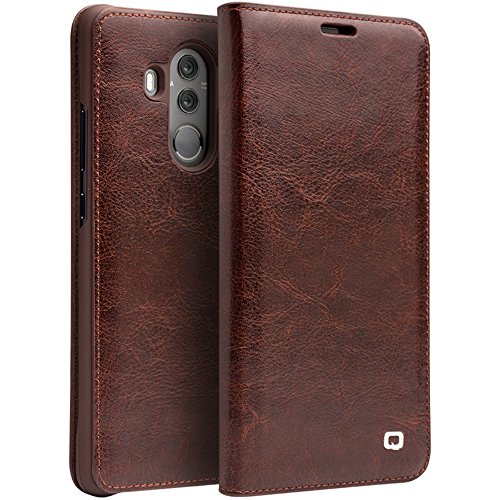 Echtleder Klapph  lle f  r Mate 10 Pro  Vintage und Business Serie mit Kartenfach  Flip Smart Cover Rindsleder Ultraslim Handytasche f  r HUAWEI Mate 