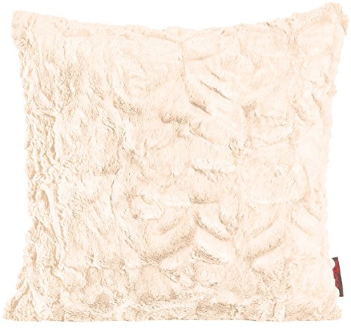 Magma Kissen Fluffy Plüsch Felloptik Kuschelkissen ca. 45x45cm (beige)