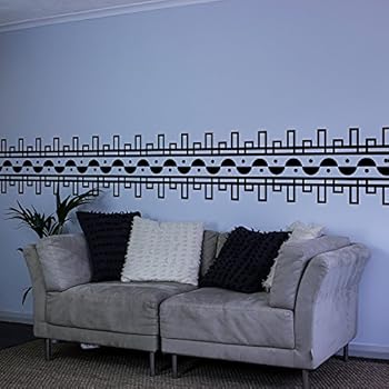 Geometric Shapes Vinyl Wall Art Decal Border for Interior Design