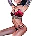 Produktbild ABsoar Lingeries Versuchung Dessous Damen Sexy Frauen Sexy Braut Dessous mit Spitze und Riemchen Babydoll Bügelloses Bikini BH und Höschen Set mit Bezauberndem Dezenten Unterwäsche