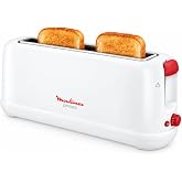 Moulinex Principio LS160111 &ndash; 25 cm Long Slot Toaster, Crumb Tray with 7 | Power 1000W, Crumb Tray, Defrost mode, Stop button