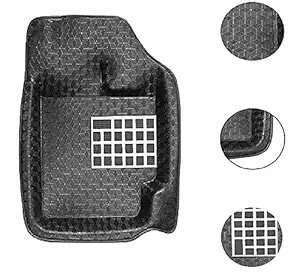 Auto Hub EVA-Plastic 3D/4D Car Floor Mat for Mahindra Tuv300-(Black)