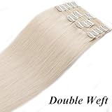 【Extensiones de Double Weft】: Dos tramas, más cabello que las extensiones típicas y no se caiga fácilmente.Un paquete es suficiente para la cabeza entera.