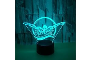 Jinson well 3d Natacion lámpara de mesa luz nocturna cambio de 7 colores LED luz de noche para Decor Regalo