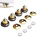 Produktbild 4 STÜCKE Goldene Lautsprecher Spikes Subwoofer CD Audio Verstärker Plattenspieler Isolation Stand Füße Kegel Basis Pads Stick-auf Stoßfest Matte mit 3 Mt doppelseitigen klebstoff (Spikes & Matten)