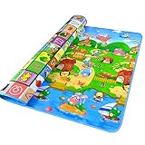EMOTREE 200x180cm Baby / Kinder Spieldecke Krabbeldecke Spielmatte Spielteppich Bauernhof + Wörte - 4