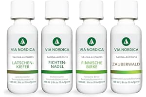 VIA NORDICA Sauna Infusion Set [Atemfreie Complex Formula] Sauna Fragrances & Essential Oils - Great Sauna Infusion Tasting Set, Sauna Oil Sauna Fragrance Sauna Accessories Wellness Infusion Fragrance