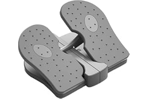 OBELUNRP Mini Stepper, Portable Foot Peddle Sitting Stepper, Under Desk Pedal Exerciser, Fitness Stepper Machine, Leg Exercise Equipment for Stretch Calf Muscles (Gray)