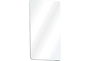 GOLD&CHROME UNIQUE DESIGN Prostokątne Lustro Ścienne Bez Ramy - Fazowane Krawędzie - Wykonane w Krysztale - Nowoczesne Lustro Łazienkowe - Minimalistyczny Styl - 60x120x1,8cm