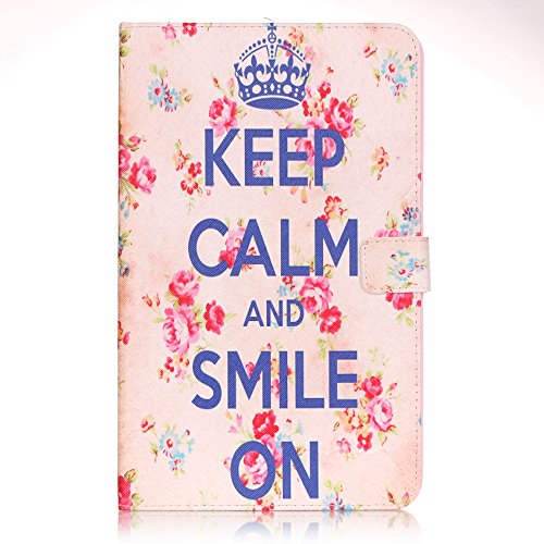 Romtronic Cute Colorful Flip Tasche PU Leder Abdeckung Stand Schutzhülle für Samsung Galaxy Tab A6 10.1 Pouces SM-T580 / SM-T585 + 1 x Schwarz Stylus (Design 07) - 2