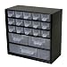 Produktbild Kleinteilemagazin METALL Schwarz 306x146x285 mm 15+2+1 Schubladen 10 Trennstege