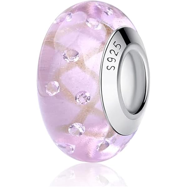 Charm In Vetro Di Murano Verde – MATERIA 1702 – Con Cuore In Argento 925 – Per Bracciali E Collane