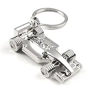 RainSound Metal F1 Shape Racing Car Keychain Key Holder for Car/Bike