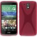 Produktbild PhoneNatic Case für HTC Desire 326G Hülle Silikon pink X-Style + 2 Schutzfolien