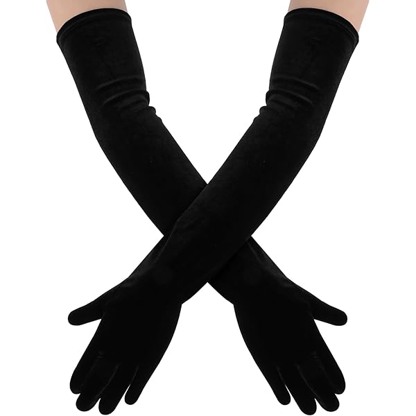 Carnaval verkleed korte kanten handschoenen voor dames - zwart - M/XL - polyester Carnaval verkleed korte kanten handschoenen voor dames - zwart - M/XL - polyester